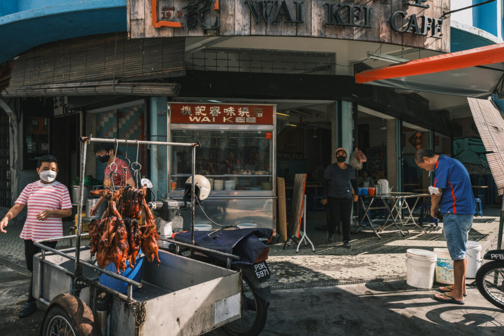 Family-run coffee shops in George Town, Penang, Malaysia.