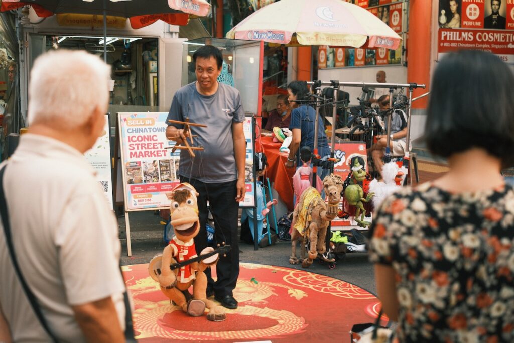 Street Performer at Singapore Chinatown Lunar New Year Bazaar