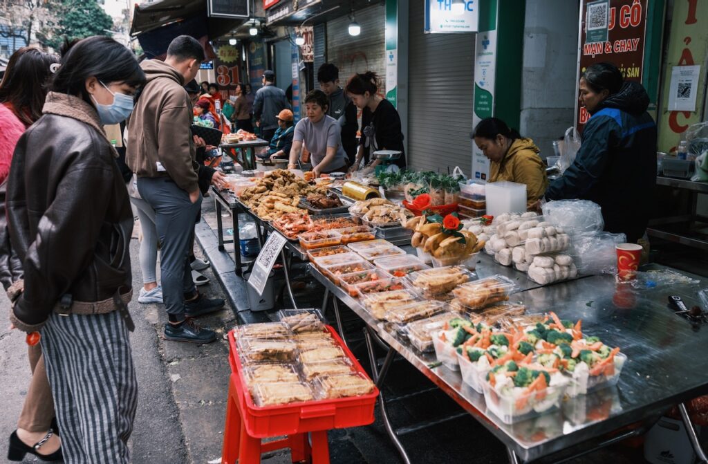Food stall at Hang Be Street Market.